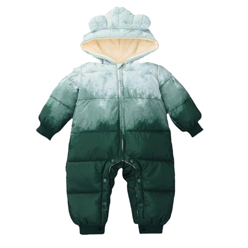 baby schneeanzug jungen winter, Schneeanzug für Baby 86 Unisex mit Kapuze Strampler Overall Winter Reißverschluss Bodysuit Winterkleidung Langarm Warm Walkoverall Winteranzug für Junge Mädchen von Cvanxluy