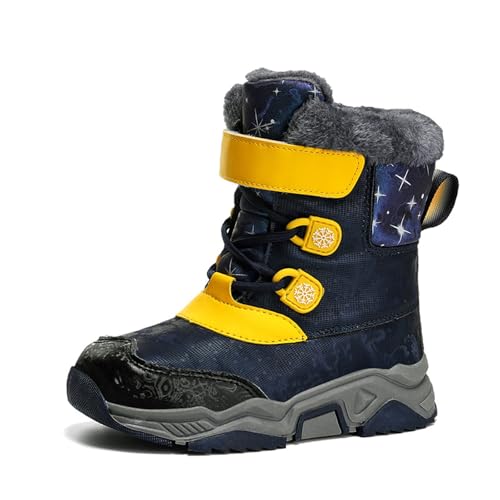 blitzangebote des Tages, Winterschuhe Kinder Mädchen 30 rutschfest Leicht Gummistiefel Warm Freizeit Kinderstiefel Wanderschuhe Gefütterte Bequemer Winterboots Unisex Schuhe Thermostiefel von Cvanxluy