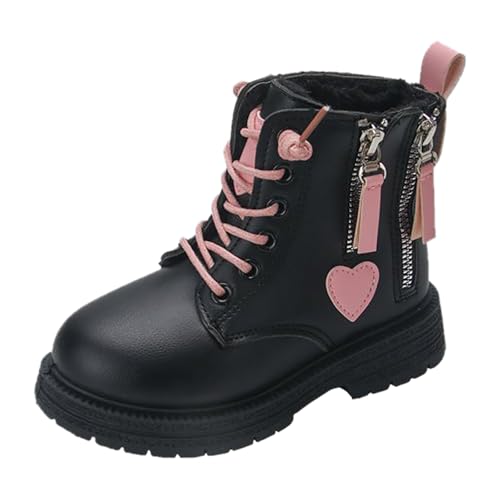 retoure, Winterstiefel Mädchen Wasserdicht 29 Leicht Schwarz Winterschuhe Schuhe Unisex Warm Wanderschuhe Gefütterte Freizeit Kinderschuhe Winter Kinderstiefel Sportschuhe von Cvanxluy