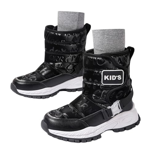 retouren, Schuhe Kinder 37 Mädchen Wasserdicht Leicht Boots Warm Fitness Wanderschuhe Stiefeletten Gefütterte Schwarz Gummistiefel Schneestiefel Unisex Bequeme Winterschuhe von Cvanxluy