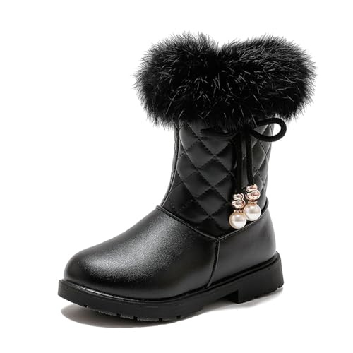 retouren kaufen, Schuhe Kinder 35 Winter Wasserdicht Schneestiefel Stiefeletten rutschfest Bequeme Boots Kinderschuhe Fitness Gummistiefel Stiefel Gefütterte Freizeit Wanderschuhe von Cvanxluy