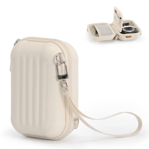 Cwatcun Kameratasche für Digitalkamera, kleine Kameratasche für Canon PowerShot/GoPro, beige, M, Kameratasche für Digitalkameras von Cwatcun