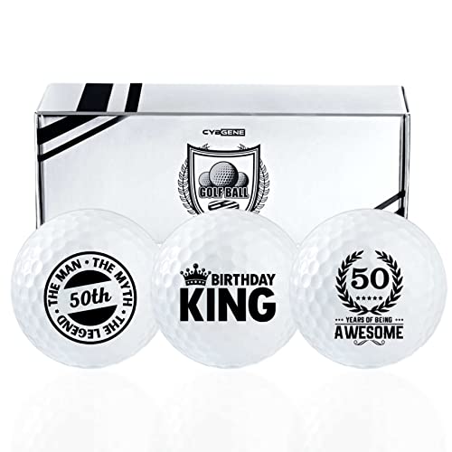 Golfball-Set zum 50. Geburtstag, für Männer oder Ihn, perfekt für Vater, Ehemann, Opa, Golfer, Golfliebhaber zum Geburtstag und Vatertag von CybGene