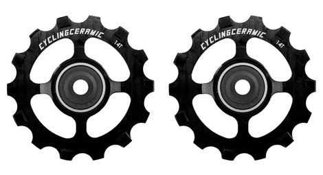cyclingceramic narrow 14t pulley wheels fur shimano xt xtr 12s umwerfer schwarz cyclingceramic narrow 14t pulley wheels fur shimano xt xtr 12s umwerfer schwarz von CyclingCeramic