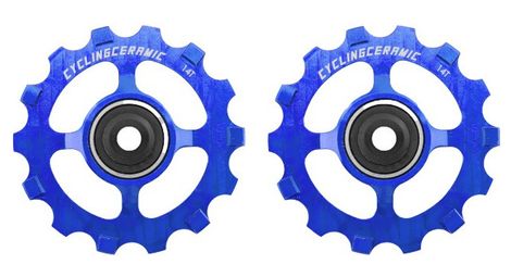 cyclingceramic narrow 14t schaltwerksrollchen fur shimano dura ace r9100 ultegra r8000 ultegra rx grx xt xtr 11v blau cyclingceramic narrow 14t schaltwerksrollchen fur shimano dura ace r9100 ultegra r8000 ultegra rx grx xt xtr 11v blau von CyclingCeramic