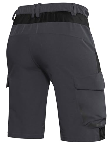 Cycorld Kurze Hosen Herren, Atmungsaktiv Cargo Shorts Wasserabweisend Wanderhose Cargohose MTB Hose Herren Kurz mit 6 Taschen Bermuda Treking Sport Outdoorhose Stretch Sommer(DunkelGrau Ohne Pads, XL) Cycorld Kurze Hosen Herren, Atmungsaktiv Cargo Shorts Wasserabweisend Wanderhose Cargohose MTB Hose Herren Kurz mit 6 Taschen Bermuda Treking Sport Outdoorhose Stretch Sommer(DunkelGrau Ohne Pads, XL) von Cycorld
