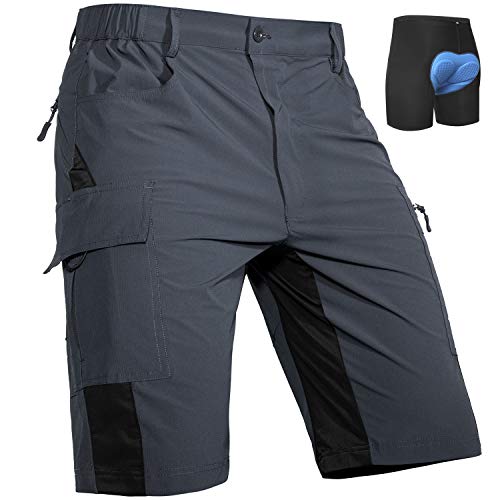 Cycorld MTB Hose Herren Radhose, Schnelltrocknend MTB Shorts mit Sitzpolster, Elastische Farradhose Outdoor Sport Herren MTB Bike Shorts Neu Grau mit Unterwäsche M Cycorld MTB Hose Herren Radhose, Schnelltrocknend MTB Shorts mit Sitzpolster, Elastische Farradhose Outdoor Sport Herren MTB Bike Shorts Neu Grau mit Unterwäsche M von Cycorld