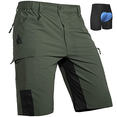 Cycorld MTB Hose Herren Radhose, Schnelltrocknend MTB Shorts mit Sitzpolster, Elastische Farradhose Outdoor Sport Herren MTB Bike Shorts Neu Grün mit Unterwäsche XXL Cycorld MTB Hose Herren Radhose, Schnelltrocknend MTB Shorts mit Sitzpolster, Elastische Farradhose Outdoor Sport Herren MTB Bike Shorts Neu Grün mit Unterwäsche XXL von Cycorld