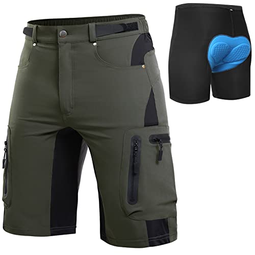 Cycorld MTB Hose Herren Radhose, Schnelltrocknend Mountainbike Hose Fahrradhose mit 4D Sitzpolster, Elastische Outdoor Sport Herren Radlerhose MTB Bike Shorts mit Radunterhose, grün, L Cycorld MTB Hose Herren Radhose, Schnelltrocknend Mountainbike Hose Fahrradhose mit 4D Sitzpolster, Elastische Outdoor Sport Herren Radlerhose MTB Bike Shorts mit Radunterhose, grün, L von Cycorld