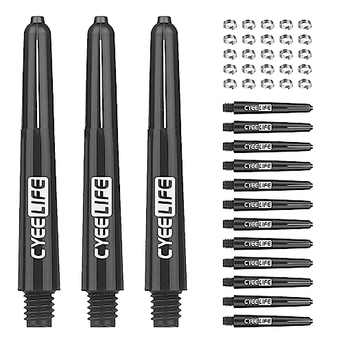 CyeeLife 35mm Kunststoff Dart Schäfte 15 Stück mit 20 Schaftringe Ring aus Metall,2BA PC Dartpfeile Zubehör CyeeLife 35mm Kunststoff Dart Schäfte 15 Stück mit 20 Schaftringe Ring aus Metall,2BA PC Dartpfeile Zubehör von CyeeLife