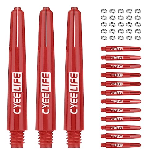 CyeeLife 41mm Kunststoff Dart Schäfte 15 Stück mit 20 Schaftringe Ring aus Metall,2BA PC Dartpfeile Zubehör CyeeLife 41mm Kunststoff Dart Schäfte 15 Stück mit 20 Schaftringe Ring aus Metall,2BA PC Dartpfeile Zubehör von CyeeLife