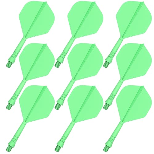 CyeeLife integriertes Dart Flights und Dart Schäfte, Precision Moulded 2-In-1 Dart Flights and Dart Shafts,Dart Stem,Professional Dart Accessories,Pack of 9 (Grün) CyeeLife integriertes Dart Flights und Dart Schäfte, Precision Moulded 2-In-1 Dart Flights and Dart Shafts,Dart Stem,Professional Dart Accessories,Pack of 9 (Grün) von CyeeLife