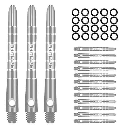 CyeeLife Aluminum Dart Schäfte 15 Stück,2BA Dartpfeile Stems 48mm Silbrig CyeeLife Aluminum Dart Schäfte 15 Stück,2BA Dartpfeile Stems 48mm Silbrig von CyeeLife