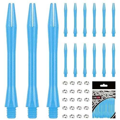 CyeeLife Dart-Schäfte,15 Stück Dart Shafts mit 20 O Ringe,4, Dart Zubehör für Dartpfeile (Blau) von CyeeLife