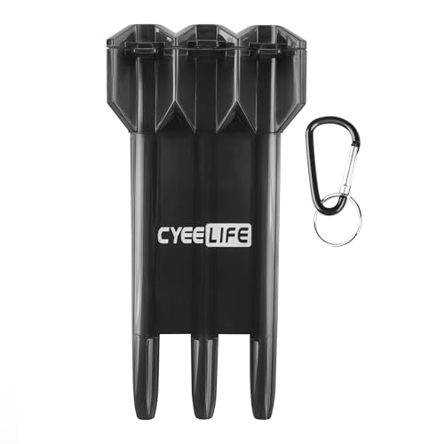 CyeeLife Dart case,Speichert Set von 3 Dart mit Integriertes Dartflug und Schaftsystem,Dart Aufbewahrungsbox (Schwarz) CyeeLife Dart case,Speichert Set von 3 Dart mit Integriertes Dartflug und Schaftsystem,Dart Aufbewahrungsbox (Schwarz) von CyeeLife