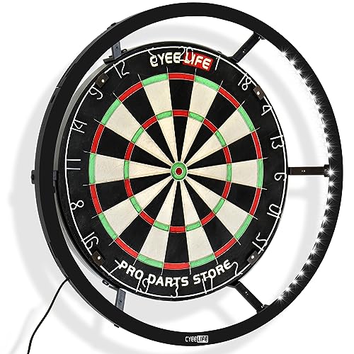 CyeeLife Dartleuchte für Stahl-Dartscheibe,Schwarz Dartboard Licht 360° LED von CyeeLife