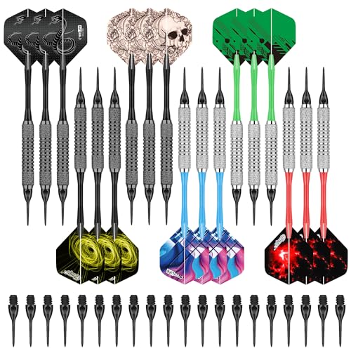 CyeeLife Dartpfeile mit kunststoffspitze,18 Stück Soft Darts Pfeile Set für elektronische dartscheibe,Profi Softdarts dartpfeil CyeeLife Dartpfeile mit kunststoffspitze,18 Stück Soft Darts Pfeile Set für elektronische dartscheibe,Profi Softdarts dartpfeil von CyeeLife