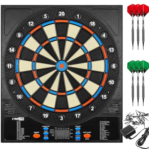 CyeeLife Elektronisch Dartscheibe mit Dartpfeile Set und Zubehör,Batterie/Adapter/deutsch-English 3-Sprachenwechsel,ZD01G CyeeLife Elektronisch Dartscheibe mit Dartpfeile Set und Zubehör,Batterie/Adapter/deutsch-English 3-Sprachenwechsel,ZD01G von CyeeLife
