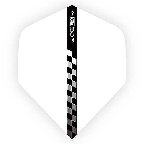 CyeeLife Standard Dart Flights,15 Stück pro Packung (Weiß) von CyeeLife