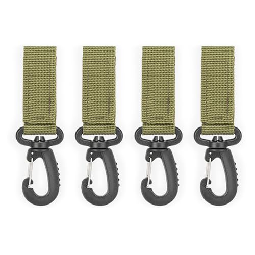 4 Stück Nylon-Gurtbandschnallen, Gurtclip, Schlüsselhaken, Karabiner, Gürtelclip, Outdoor-Schnallen, Schlüsselhalter von Cyni