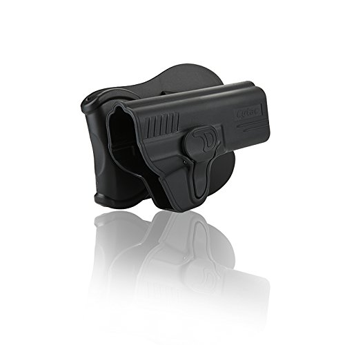 Cytac Holster für Smith & Wesson M&P 9mm, Girsan S&W MC28 SA Paddle mit Silicon-Schicht, Neigungswinkel 360° Verstellbar aus Kunststoff von Cytac