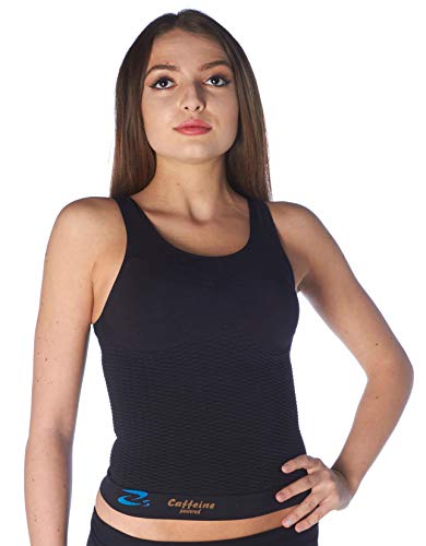 CzSalus Anti-Cellulite-Massage-Unterhemd mit Koffein und Vitamin E (schwarz, XL) von CzSalus