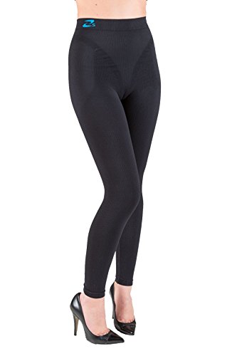 CzSalus Figurformende Anti-Cellulite Lange Hose (Leggings) mit Koffein + Vitamin E - schwarz Größe S von CzSalus