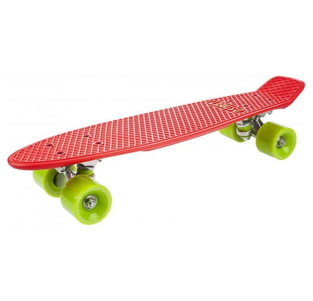 D Street Miniskateboard D Street Polyprop Mini Cruiser Kinder Retro Skateboard 57cm Rot/Grün von D Street