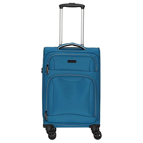 D&N Travel Line 9204-4-Rollen-Kabinentrolley S 55 cm blau von D & N