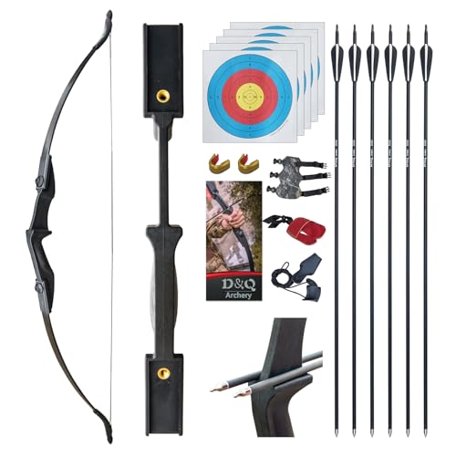 D&Q Recurve Bogen Set Erwachsene Pfeil und Bogen für Anfänger Bogenschießen Sportbogen beidhändig 30lb 40lb mit Bogenschießen Zubehör(30lb) D&Q Recurve Bogen Set Erwachsene Pfeil und Bogen für Anfänger Bogenschießen Sportbogen beidhändig 30lb 40lb mit Bogenschießen Zubehör(30lb) von D&Q