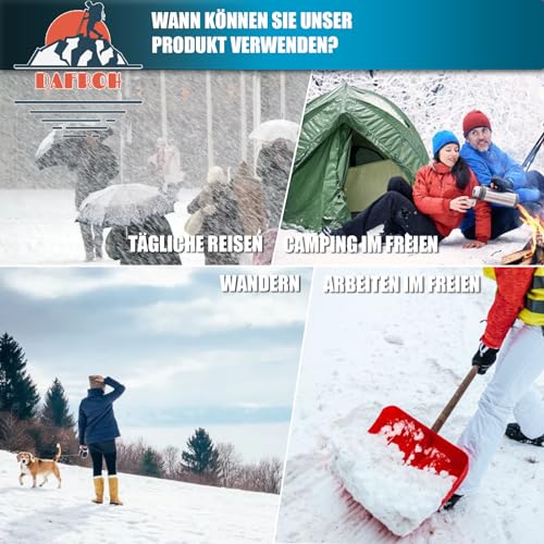 DAFROH Steigeisen für Schuhe, 10 Zähne Schuhkrallen, Eiskralle zum Spielen im Schnee, Anti Rutsch Schuhkralle mit Edelstahl Spikes für Wandern, Schnee, EIS, Trekking, Eisfischen (S (EU 26-34)) von DAFROH