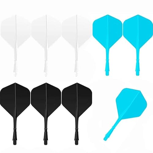 DAHI 9pcs Dart Schäfte und Flights aus einem Stück Dartpfeile Zubehör 2BA Dart shafts und Flights schwarz/blau/weiß DAHI 9pcs Dart Schäfte und Flights aus einem Stück Dartpfeile Zubehör 2BA Dart shafts und Flights schwarz/blau/weiß von DAHI