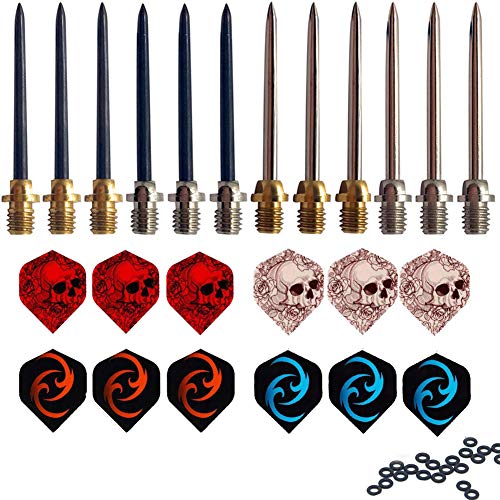 DAHI dartspitzen 12pcs dartpfei Spitzen und Dart Flights - 4 Sets Dart Spitzen und 4 Set Dart Flights und Dart gummiring DAHI dartspitzen 12pcs dartpfei Spitzen und Dart Flights - 4 Sets Dart Spitzen und 4 Set Dart Flights und Dart gummiring von DAHI