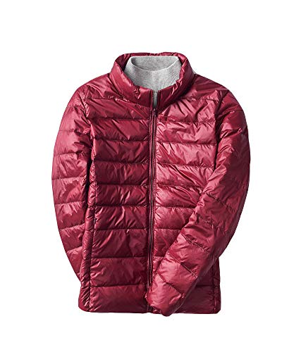 DAIHAN Damen Ultraleicht Übergangsjacke Steppjacke mit Kapuze Winterjacke Daunenjacke mit Stehkragen Kurze Warme Gesteppte Puffa Jacke Parka Wintermantel Wine rot 3XL DAIHAN Damen Ultraleicht Übergangsjacke Steppjacke mit Kapuze Winterjacke Daunenjacke mit Stehkragen Kurze Warme Gesteppte Puffa Jacke Parka Wintermantel Wine rot 3XL von DAIHAN