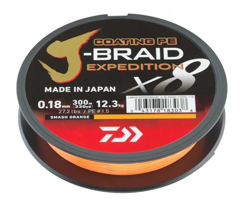 DAIWA J-Braid Expedition X8E 0.06mm, 150m Smash orange DAIWA J-Braid Expedition X8E 0.06mm, 150m Smash orange von DAIWA