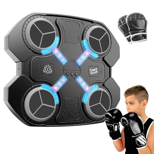 DAJASD Musik Boxing Machine, Music Bluetooth Boxing Machine, Music Boxing Machine, Intelligente Bluetooth Boxmaschine Zur Wandmontage mit Boxhandschuhen, Musik Boxmaschine für Kinder Heimtraining von DAJASD