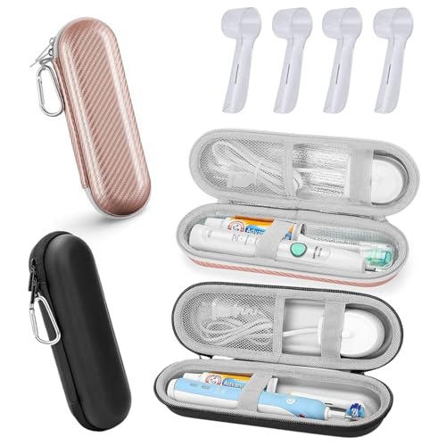 6 Stück Hülle für Zahnbürste Etui Set, Elektrische Zahnbürste Reiseetui mit Zahnbürstenkappen, Reiseetui Zahnbürste Elektrische, Hartschalenkoffer für Reisen und Geschäftsreisen 6 Stück Hülle für Zahnbürste Etui Set, Elektrische Zahnbürste Reiseetui mit Zahnbürstenkappen, Reiseetui Zahnbürste Elektrische, Hartschalenkoffer für Reisen und Geschäftsreisen von DALAETUS