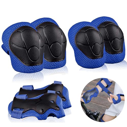 DALAETUS 6 Stück Schützer Set, Knieschoner Kinder, Skate Protektoren mit Knieschoner, Ellenbogenschoner und Handgelenkschoner für Skaten Fahren, Skateboard Roller, Outdoor Sport DALAETUS 6 Stück Schützer Set, Knieschoner Kinder, Skate Protektoren mit Knieschoner, Ellenbogenschoner und Handgelenkschoner für Skaten Fahren, Skateboard Roller, Outdoor Sport von DALAETUS