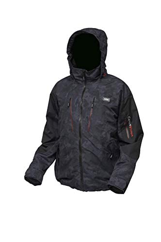 D A M CamoVision Jacket, Angeljacke, 100% wasserdicht, atmungsaktiv, versiegelte Nähte, weiches Futter, Kaputze, Neoprenbündchen (Größe M) von DAM