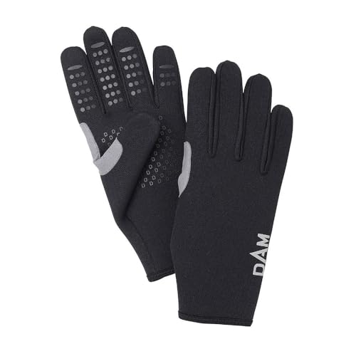 DAM Light Neo Glove Liners, Angelbekleidung, Angelhandschuhe, Unisex, Schwarz, Extra Large von DAM