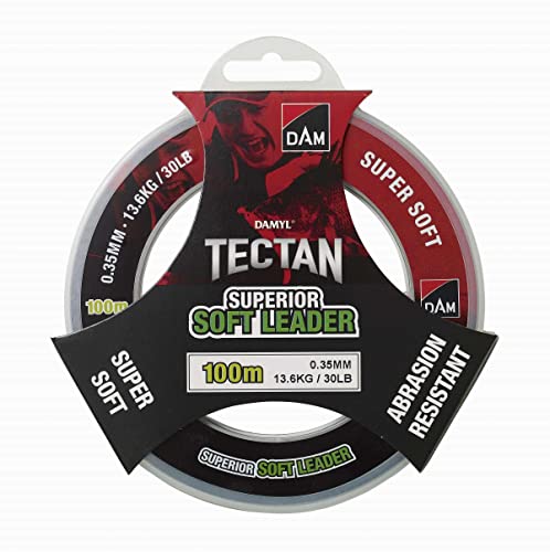 DAM TECTAN SUPERIOR SOFT LEADER 100M 0.90MM 61.0KG 130LBS TRANSPARANT von DAM