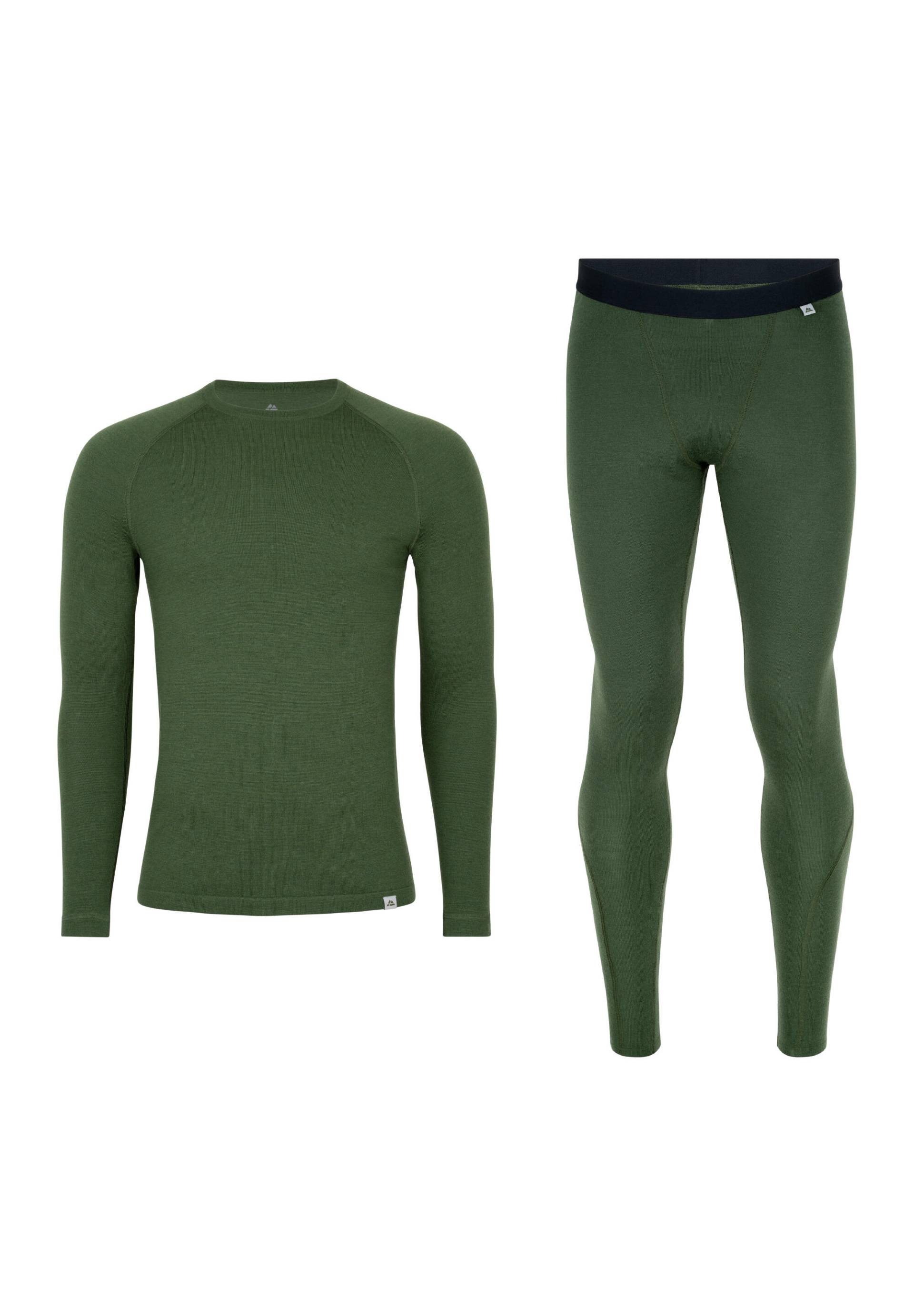 Baselayer-Set Merino Baselayer grün atmungsaktiv hautfreundlich glatt von DANISH ENDURANCE