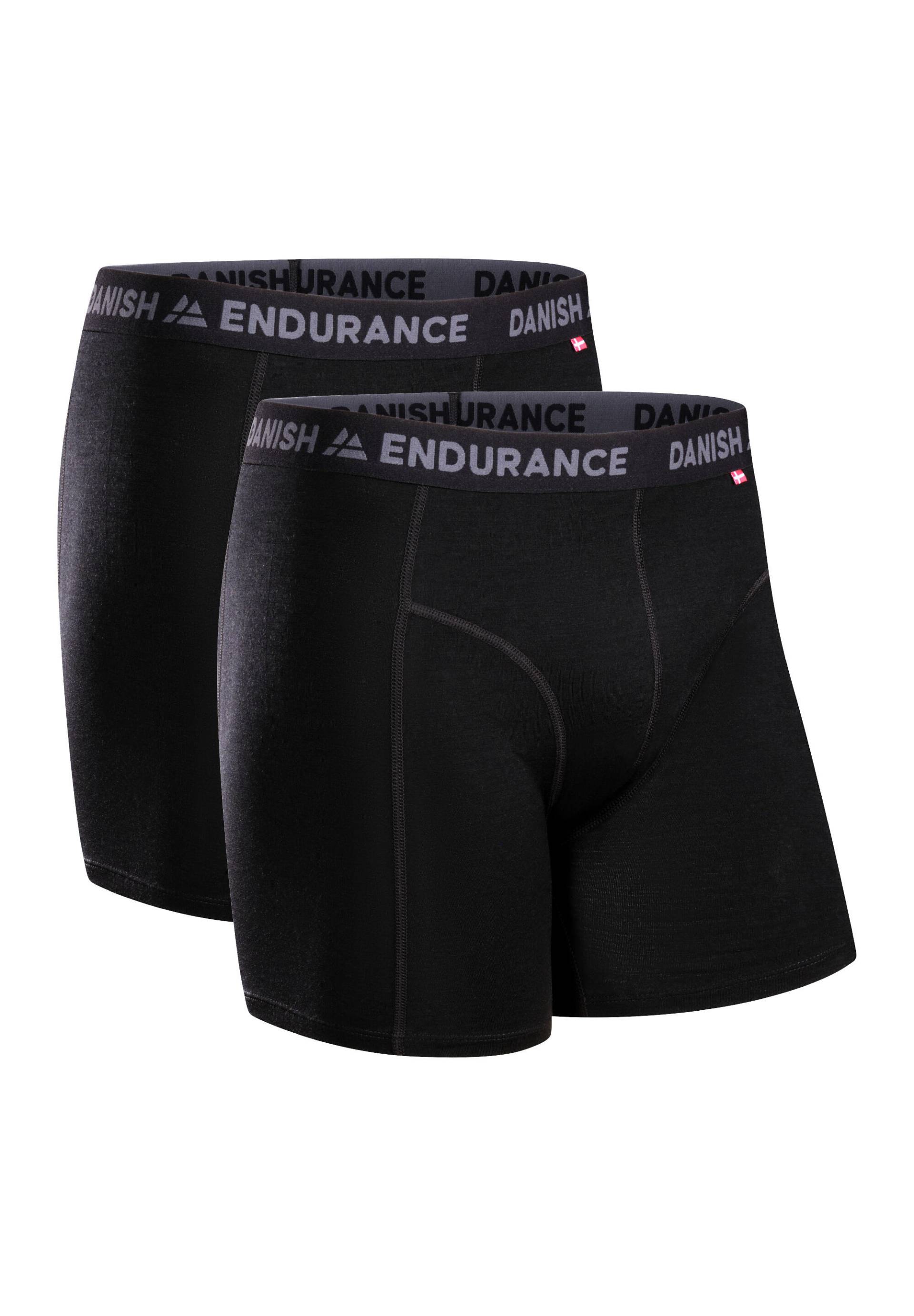 Boxershorts Merino schwarz atmungsaktiv hygienisch multifunktional von DANISH ENDURANCE