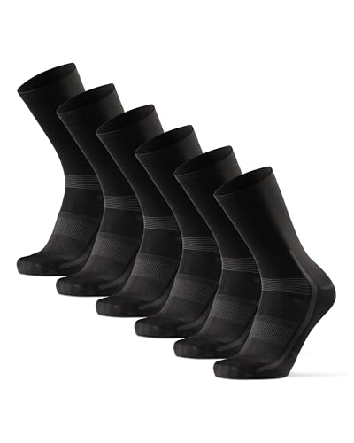 DANISH ENDURANCE Fahrradsocken Regular für Herren & Damen 3 Paare (Schwarz, EU 43-47) von DANISH ENDURANCE