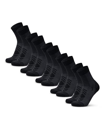 DANISH ENDURANCE Leichte Merino Wolle Wandersocken, Sommer Wollsocken, Unisex, für Herren & Damen, 5 Paar, Schwarz 5 Paar, 43-47 DANISH ENDURANCE Leichte Merino Wolle Wandersocken, Sommer Wollsocken, Unisex, für Herren & Damen, 5 Paar, Schwarz 5 Paar, 43-47 von DANISH ENDURANCE