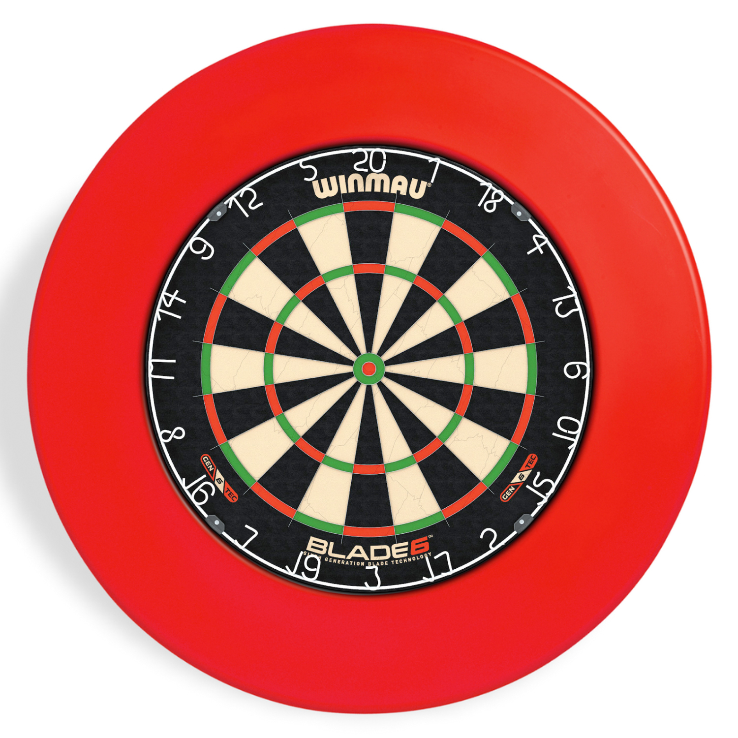 Winmau Blade 6 Dartboard + Surround rot Set DARTS Sport Edition Winmau Blade 6 Dartboard + Surround rot Set DARTS Sport Edition von DARTS Sport Edition
