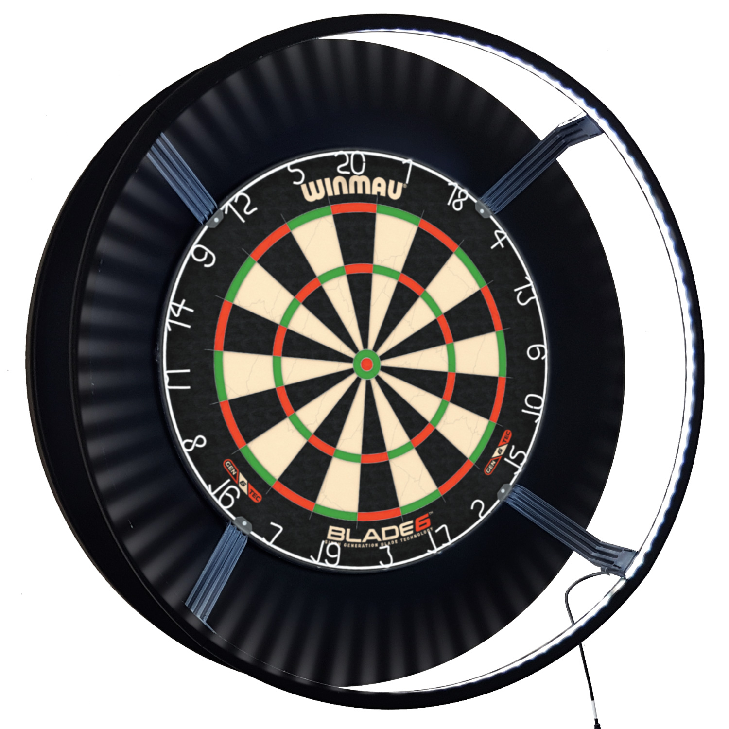 Winmau Blade 6 Set mit DARTS Sport Edition Surround schwarz und Target Corona Lichtring Winmau Blade 6 Set mit DARTS Sport Edition Surround schwarz und Target Corona Lichtring von DARTS Sport Edition