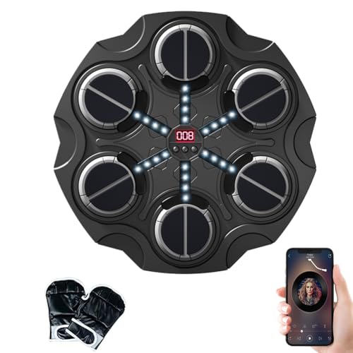 DASIAUTOEM Musik Boxmaschine, Music Boxing Machine mit Boxhandschuhen, LED Elektronische Musik Boxing Machine, Smart Bluetooth, 3 Geschwindigkeiten und Zählmodus, Geschenk für Kinder Exercise DASIAUTOEM Musik Boxmaschine, Music Boxing Machine mit Boxhandschuhen, LED Elektronische Musik Boxing Machine, Smart Bluetooth, 3 Geschwindigkeiten und Zählmodus, Geschenk für Kinder Exercise von DASIAUTOEM