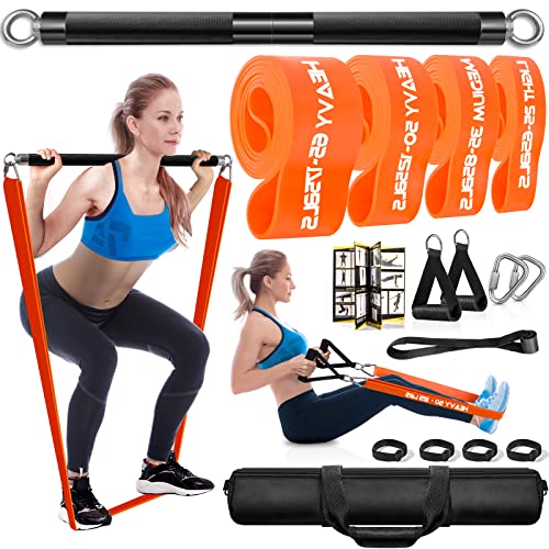 DASKING Fitnessbänder Krafttraining mit Stange, Resistance Bands Set- 4 Widerstandsbänder, 75cm Detachable Fitness Bar, Griffe für Klimmzug Bänder -Fitnessgeräte für Zuhause, Home Gym Sport Equipment DASKING Fitnessbänder Krafttraining mit Stange, Resistance Bands Set- 4 Widerstandsbänder, 75cm Detachable Fitness Bar, Griffe für Klimmzug Bänder -Fitnessgeräte für Zuhause, Home Gym Sport Equipment von DASKING