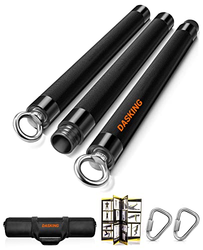 DASKING Fitnessbänder Widerstandsbänder Stange, Fitnessgeräte für Zuhause -Abnehmbarer Stick x3 bis 98cm/68cm Resistance Bands Bar,Yoga Pilates Bars, Workout Full Body Fitness Exercise Stange(Schwarz) DASKING Fitnessbänder Widerstandsbänder Stange, Fitnessgeräte für Zuhause -Abnehmbarer Stick x3 bis 98cm/68cm Resistance Bands Bar,Yoga Pilates Bars, Workout Full Body Fitness Exercise Stange(Schwarz) von DASKING